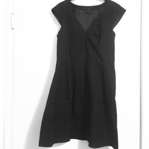 Black cotton faille dress
